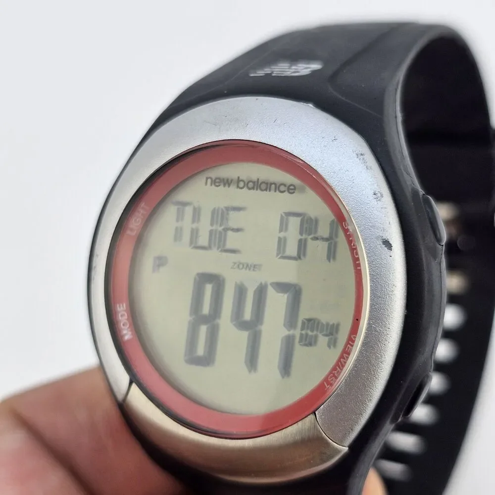 New Balance Duo‎ Sport Men's Digital Watch 40MM Black Plastic Bands New Battery